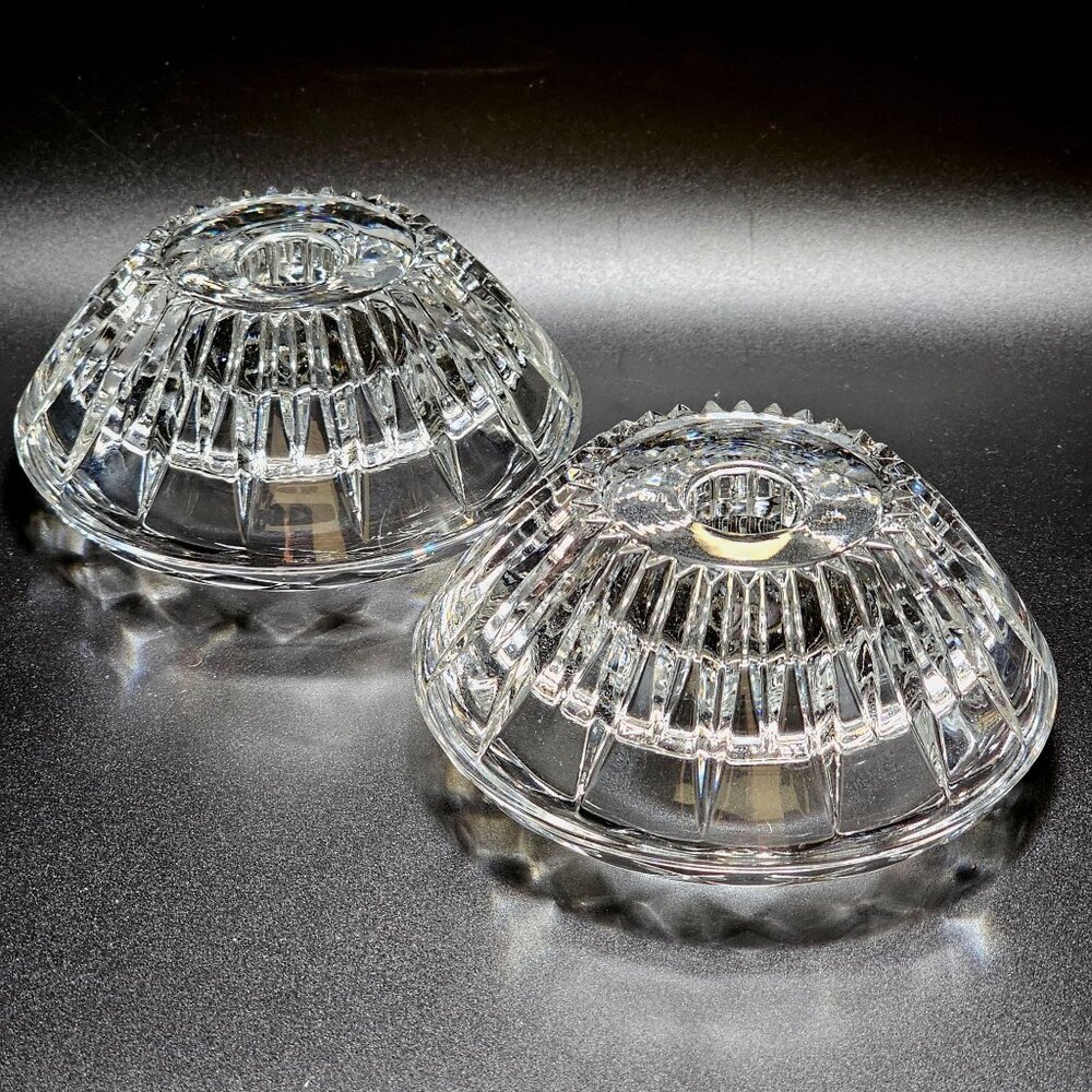 2 Princess House 3 in1 Candle Holders 2" taper dinner candle pillar votive holde